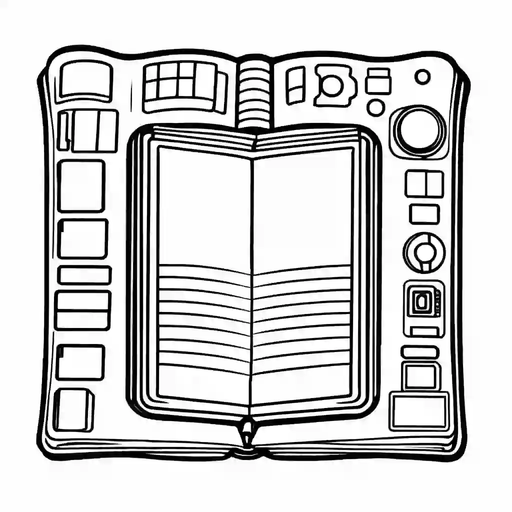 E-reader coloring pages